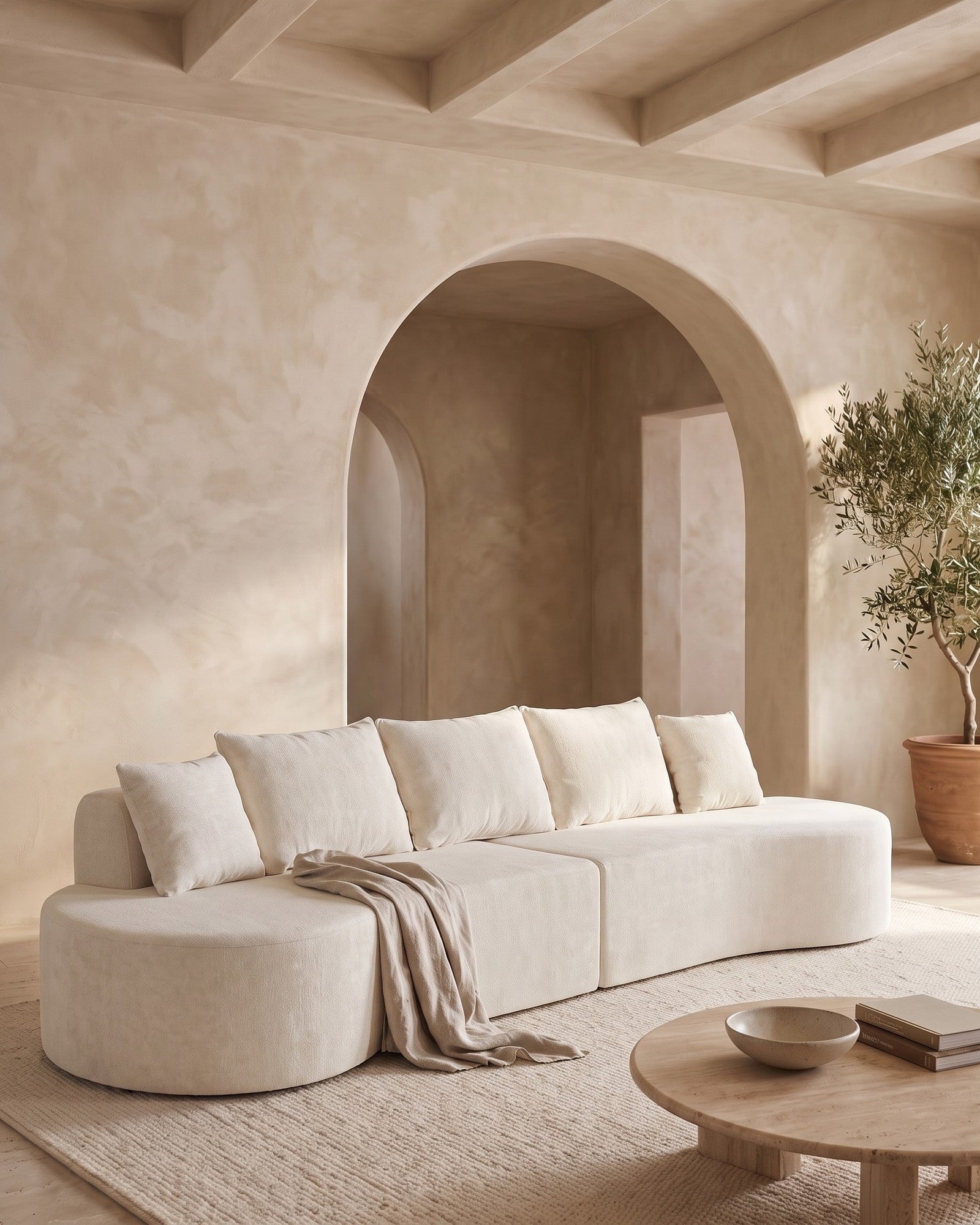 Curved Sectionals & Sofas in a living room