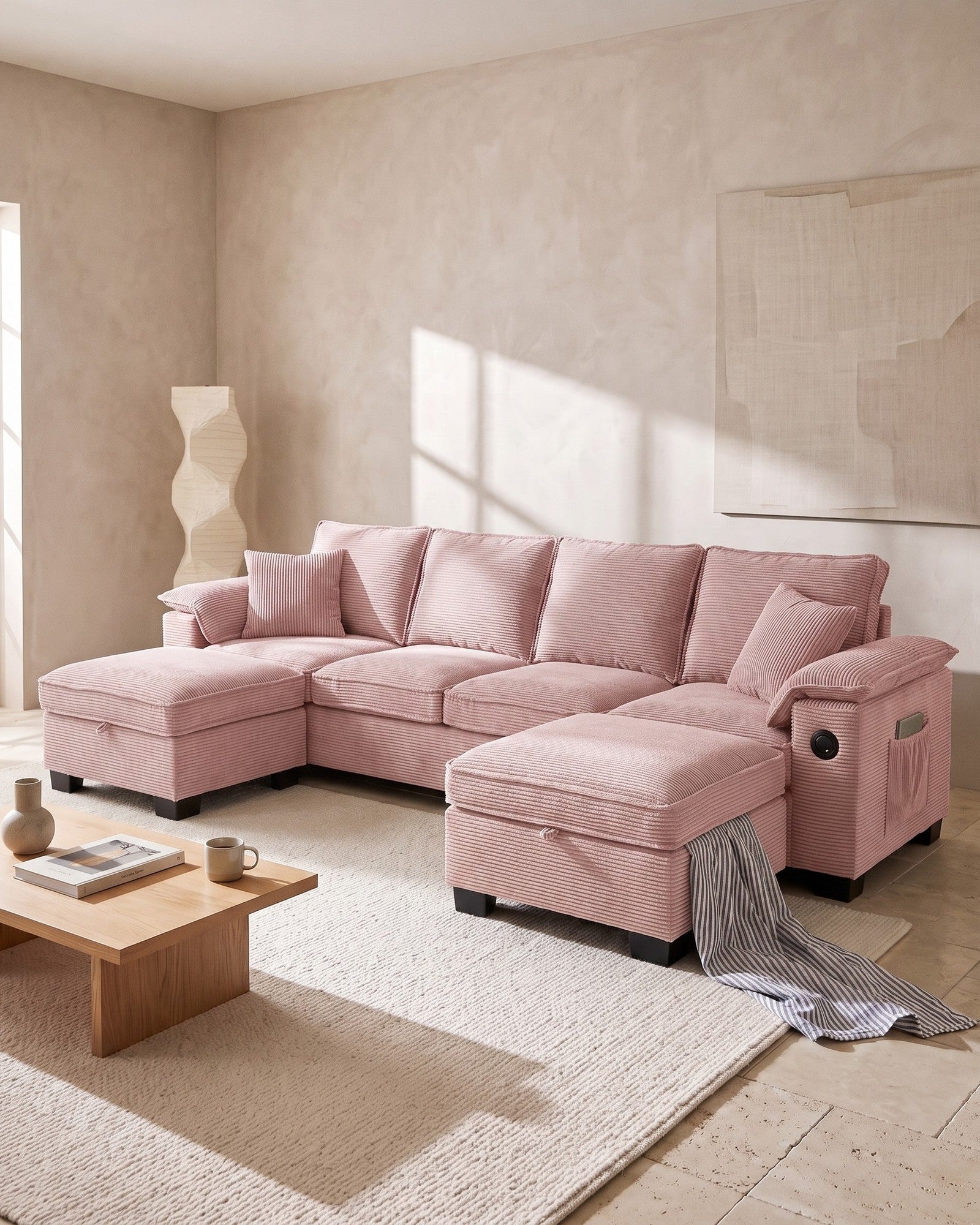 Oversized Cloud Couches in a living room