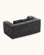 Boneless Compression Loveseat, 79 in in Dark Grey, back view [c:darkgrey]