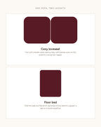 Chenille Compression Loveseat, 79 in in Beige, top-view diagram of the layouts [c:beige]