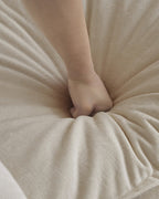 Chenille Modular 4-Seat Sofa in Beige, fabric close-up [c:beige] [r:detail]