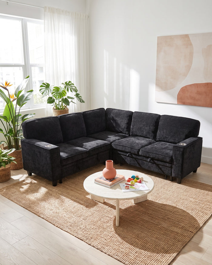 Black L-Shaped Sectionals