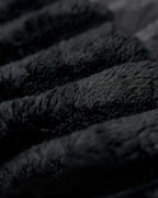 Cloud Corduroy L-Shaped Sectional with Chaise, 107 in in Black, fabric close-up [c:black]