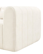 Compressed Modular Sectional, 145 in in Beige, fabric close-up [c:beige] [r:detail]