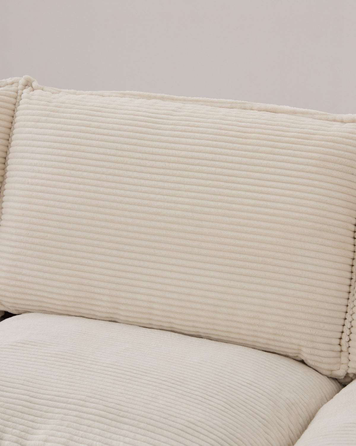 Corduroy Cloud Sectional with 2 Storage Ottomans