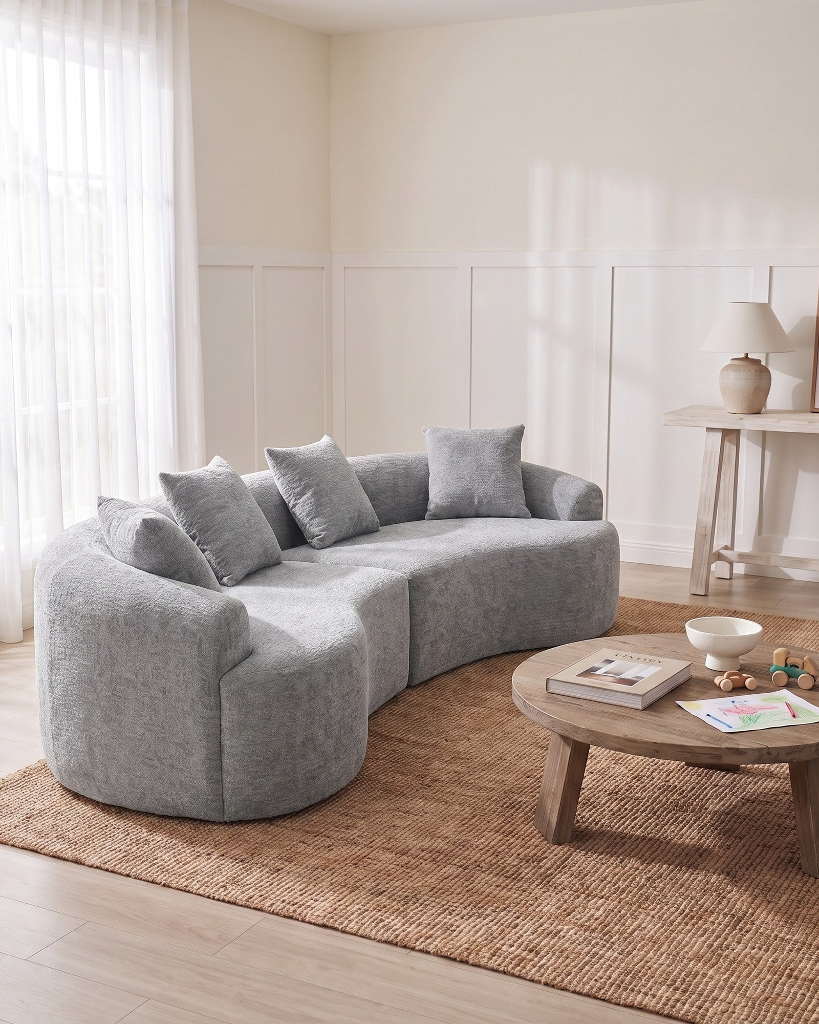 Low-Profile Modular Sofas in a living room