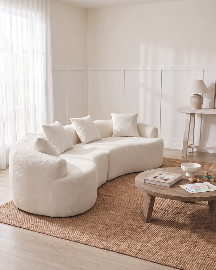 White Chenille Sofas
