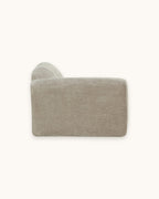 Curved Deep-Seat Sectional with Ottoman, 111 in in Espresso, side view [c:espresso]