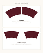 Curved Sectional, 139 in in White, top-view diagram of the layouts [c:white]