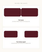 Curved Sectional, 139 in in White, top-view diagram of the layouts [c:white]