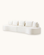 Curved Sectional, 139 in in White, studio photo on a light background [c:white] [pack]