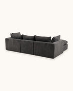 Oversized Cloud L-Shaped Sectional, 102 in in Antique Grey, back view [c:antiquegrey]