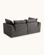 Oversized Cloud Loveseat, 75 in in Antique Grey, back view [c:antiquegrey]