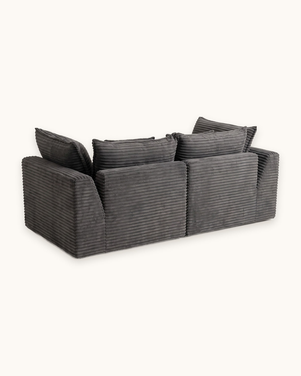 Oversized Cloud Loveseat, 75 in in Antique Grey, back view